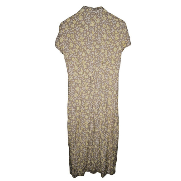 Vintage Y2K Old Navy Button Front Midi Dress – Size 2 – Daisy Floral Rayon - Picture 16 of 16